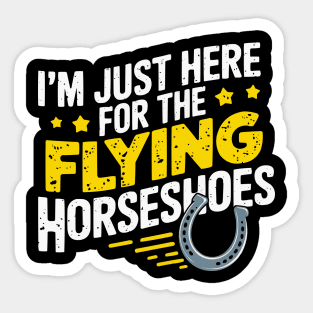 I'm Horseshoe Pitching Flying Sticker